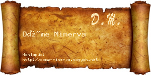 Döme Minerva névjegykártya